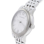 Burberry Utilitarian White Dial Silver Steel Strap Watch for Women - BU7856