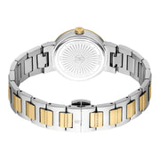 Just Cavalli Donna Glam Mother of Pearl White Dial Two Tone Steel Strap Watch for Women - RC5L098M0055