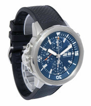 IWC Aquatimer Automatic Chronograph 44mm Blue Dial Black Rubber Strap Watch for Men - IW376805
