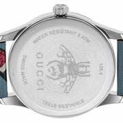 Gucci G Timeless Quartz Blue Dial Blue Leather Strap Watch For Men - YA1264080