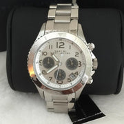 Marc Jacobs Marc Chronograph Silver Dial Silver Steel Strap Watch for Men - MBM3155