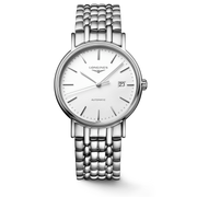 Longines Presence Automatic White Dial Silver Steel Strap Watch for Men - L4.921.4.12.6