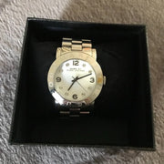 Marc Jacobs Amy White Dial Silver Steel Strap Watch for Women - MBM3054