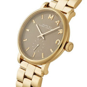 Marc Jacobs Baker Brown Dial Gold Steel Strap Watch for Women - MBM8631