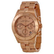 Marc Jacobs Blade Chronograph Rose Gold Dial Rose Gold Steel Strap Watch for Women - MBM3102