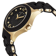 Marc Jacobs Pelly Black Dial Black Silicone Strap Watch for Women - MBM2540