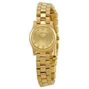 Marc Jacobs Henry Dinky Gold Dial Gold Steel Strap Watch for Women - MBM3199