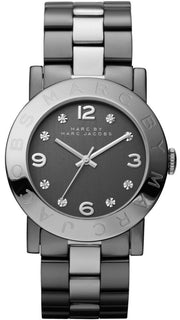 Marc Jacobs Amy Grey Dial Grey Steel Strap Watch for Women - MBM3196