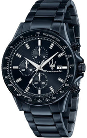 Maserati SFIDA Chronograph Blue Dial Blue Steel Strap Watch For Men - R8873640023