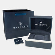 Maserati SFIDA Chronograph Black Dial Silver Steel Strap Watch For Men - R8853140005