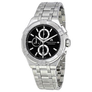 Maurice Lacroix Aikon Chronograph Black Dial Silver Steel Strap Watch for Men - AI1018-SS002-330-1
