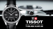 Tissot Ballade Powermatic 80 Cosc Black Dial Black Leather Strap Watch For Men - T108.408.16.057.00