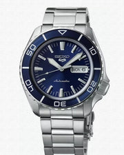 Seiko 5 Sports Automatic Blue Dial Silver Steel Strap Watch for Men - SRPK97K1