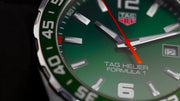 Tag Heuer Formula 1 Quartz Green Dial Silver Steel Strap Watch for Men - WAZ1017.BA0842