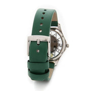 Marc Jacobs Henry Skeleton Green Dial Green Leather Strap Watch for Women - MBM1336