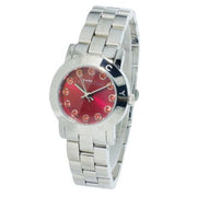 Marc Jacobs Amy Red Dial Silver Steel Strap Watch for Women - MBM3335