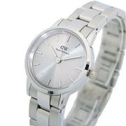 Daniel Wellington Iconic Link Unitone Silver Dial Silver Steel Strap Watch For Women - DW00100402