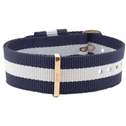 Daniel Wellington Classic Glasgow White Dial Two Tone NATO Strap Unisex Watch - DW00100047