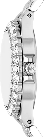 Michael Kors Lennox Three-Hand Blue Dial Silver Steel Strap Watch For Women - MK7397