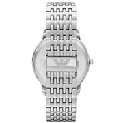 Emporio Armani Minimalist Green Dial Silver Steel Strap Watch for Men - AR11644