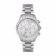 Michael Kors Brinkley Diamonds Silver Dial Silver Steel Strap Watch for Women - MK6186