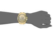 Michael Kors Bradshaw Quartz Gold Dial Gold Steel Strap Watch For Women - MK6555