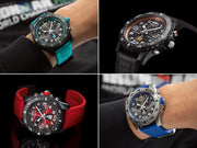 Breitling Endurance Pro Ironman 70.3 World Championship Grey Dial Turquoise Rubber Strap Watch for Men - X823105C1M1S1