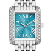 Michael Kors Emery Analog Three Hand Blue Dial Silver Steel Strap Watch for Women - MK4829