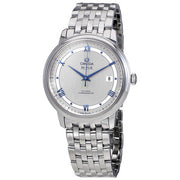 Omega De Ville Prestige Co-Axial Rhodium Silver Dial Silver Steel Strap Watch for Men - 424.10.40.20.02.001
