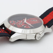 Gucci Le Marche Des Merveilles Blue Red Dial Blue Red Nylon Strap Unisex Watch - YA126493