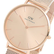 Daniel Wellington Petite Rose Gold Dial Rose Gold Mesh Strap Watch For Women - DW00100472