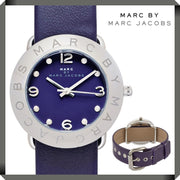 Marc Jacobs Marc Purple Dial Purple Leather Strap Watch for Women - MBM8530