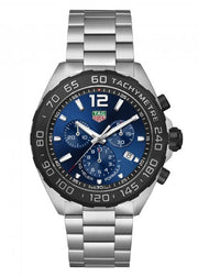 Tag Heuer Formula 1 Chronograph Blue Dial Silver Steel Strap Watch for Men - CAZ101AV.BA0842
