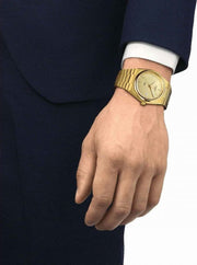 Tissot PRX Gold Dial Gold Steel Strap Watch for Men - T137.210.33.021.00
