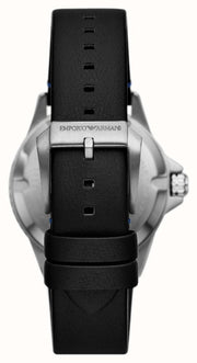 Emporio Armani Diver Three-Hand Quartz Blue Dial Blue Leather Strap Watch For Men - AR11516