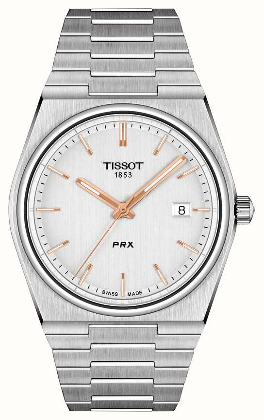Tissot PRX Quartz Silver Dial Silver Steel Strap Watch for Men - T137.410.11.031.00