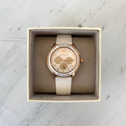 Michael Kors Quartz Pink Dial Pink Silicone Strap Watch For Women - MK6946