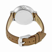 Fossil Jacqueline White Dial Brown Leather Strap Watch for Women - ES3708