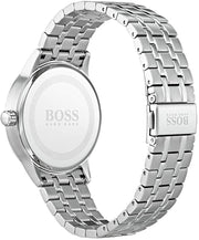 Hugo Boss Officer Chronograph Blue Dial Silver Steel Strap Watch for Men - 1513615