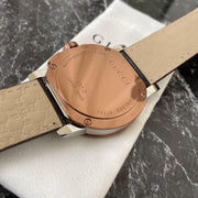 Gucci G Chrono Black Dial Brown Leather Strap Watch For Men - YA101202