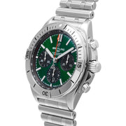 Breitling Chronomat B01 42mm Green Dial Silver Steel Strap Watch for Men - AB01343A1L1A1