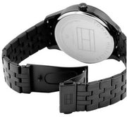 Tommy Hilfiger Damon Quartz Chronograph Blue Dial Black Steel Strap Watch for Men - 1791454