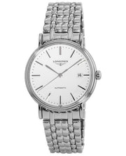 Longines Presence Automatic White Dial Silver Steel Strap Watch for Men - L4.921.4.12.6