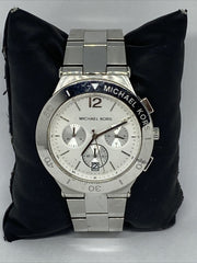 Michael Kors Wyatt White Dial Silver Steel Strap Watch For Women - MK5932