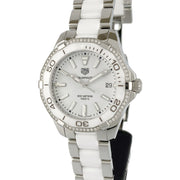 Tag Heuer Aquaracer Diamonds White Dial Two Tone Steel Strap Watch for Women - WAY131H.BA0914