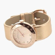 Marc Jacobs Amy Gold Dial Gold Leather Strap Watch for Women - MBM8627