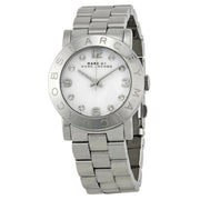 Marc Jacobs Amy White Dial Silver Steel Strap Watch for Women - MBM3054
