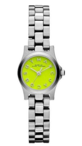 Marc Jacobs Henry Yellow Dial Silver Steel Strap Watch for Women - MBM3201