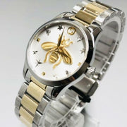 Gucci G Timeless Silver Dial Two Tone Steel Strap Watch For Women - YA126599