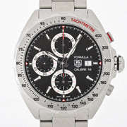 Tag Heuer Formula 1 Calibre 16 Automatic Chronograph Black Dial Silver Steel Strap Watch for Men - CAZ2010.BA0876